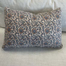 Load image into Gallery viewer, 14&quot; x 19&quot; Floral Block Print Pillow
