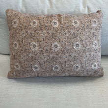 Load image into Gallery viewer, 14&quot; x 19&quot; Floral Block Print Pillow
