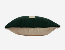 Load image into Gallery viewer, Green and Cream Swiss Cross Pillow

