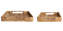 Load image into Gallery viewer, Hand-Woven Rattan Trays with Handles
