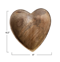 Load image into Gallery viewer, Mango Wood Heart Shaped Tray
