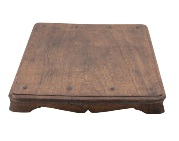 Found Wood Footed Pedestal Tray