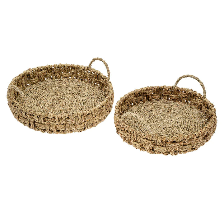 Seagrass Woven Tray with Handles