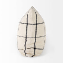 Load image into Gallery viewer, Black &amp; Cream Plaid Pillow
