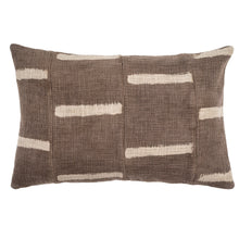 Load image into Gallery viewer, Brown &amp; Taupe Block Print Pillow

