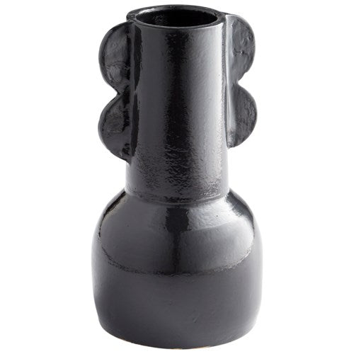 Abstract Black Glaze Terracotta Vase