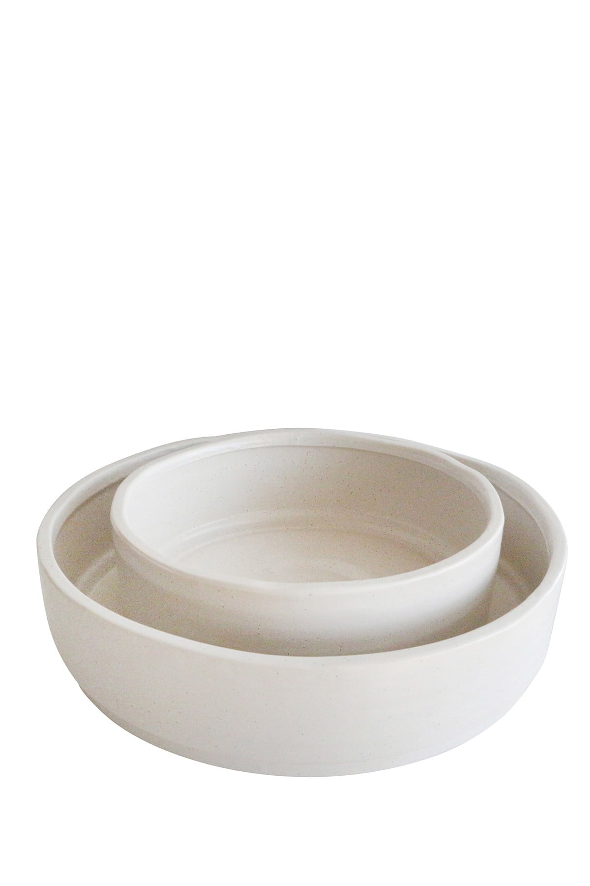 Matte White Ceramic Planter Bowl