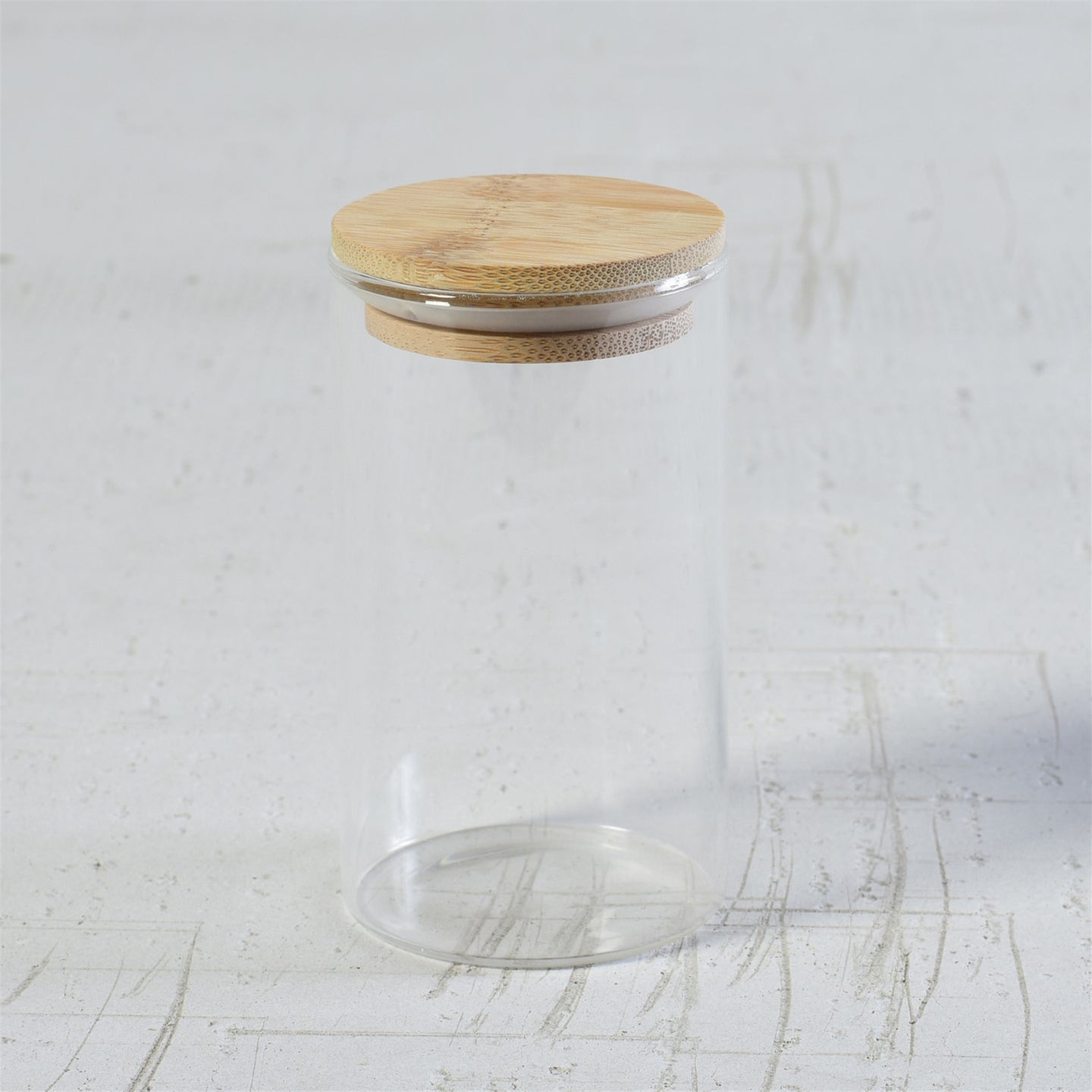 Glass Canister with Wood Lid