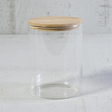 Load image into Gallery viewer, Glass Canister with Wood Lid
