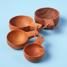 Load image into Gallery viewer, Teak Measuring Cups with Handle
