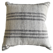 Load image into Gallery viewer, White and Grey Striped Pillow
