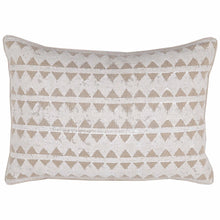 Load image into Gallery viewer, Tan &amp; Cream Block Print Pillow
