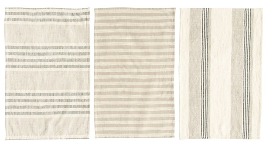 Cotton Striped Dish Towel - Assorted