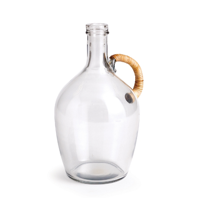Glass Jug with Wrapped Handle
