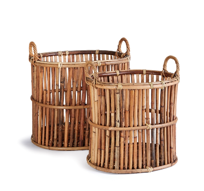 Open Weave Bamboo Basket