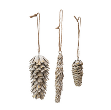 Load image into Gallery viewer, Metal Pinecone Ornament Assorted
