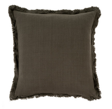 Load image into Gallery viewer, 20&quot; Frayed Edge Linen Pillow
