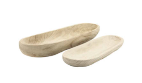 Natural Paulownia Wood Dough Bowl