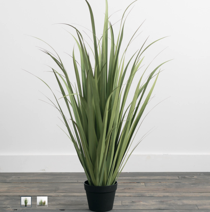Faux Potted Onion Grass