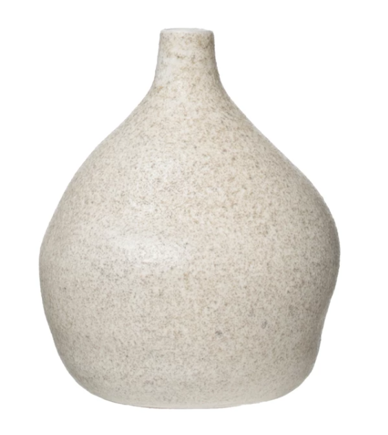 Distressed Terracotta Glazed Vase - Small