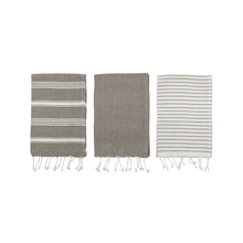 Load image into Gallery viewer, Striped Tea Towel with Tassels
