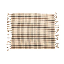 Load image into Gallery viewer, Fringed Plaid Throw
