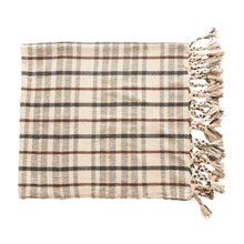 Load image into Gallery viewer, Fringed Plaid Throw
