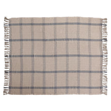 Load image into Gallery viewer, Tan Plaid Tasseled Throw
