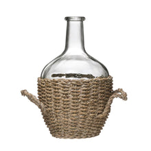 Load image into Gallery viewer, Glass Bottle in Woven Basket
