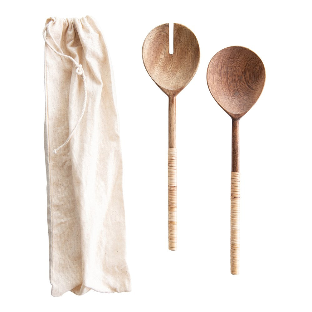 Bamboo Wrapped Serving Set