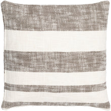 Load image into Gallery viewer, 20&quot; Sq. Sage Striped Woven Pillow
