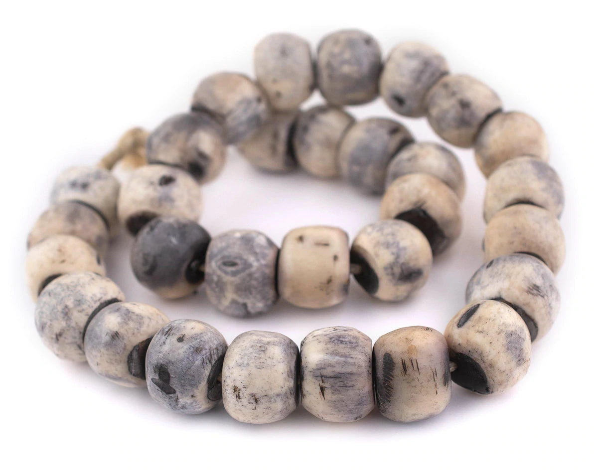 Grey Bone Beads