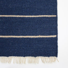 Load image into Gallery viewer, Handwoven Navy Striped Rug 2.5&#39; x 8&#39;
