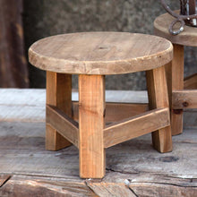 Load image into Gallery viewer, Rustic Wood Decorative Stool
